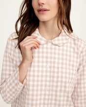 Load image into Gallery viewer, Petite Plume Women's Twill Colette Pajama Set in Camel Gingham