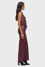 Load image into Gallery viewer, Hudson Vegan Leather Rosie High-Rise Wide Leg in Port Royal