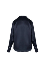 Load image into Gallery viewer, Daria French Cuff Silk Blouse - Midnight Navy