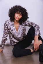 Load image into Gallery viewer, Catherine Gee Daria Leopard Silk Blouse