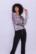 Load image into Gallery viewer, Catherine Gee Daria Leopard Silk Blouse