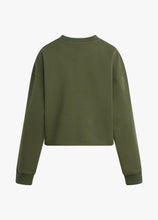 Load image into Gallery viewer, Cropped Collegiate Sweatshirt - Smoketree/Gardenia
