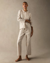 Load image into Gallery viewer, Petite Plume Women's Twill Colette Pajama Set in Camel Gingham
