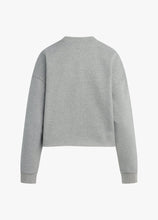 Load image into Gallery viewer, Favorite Daughter Cropped Collegiate Sweatshirt - Heather Grey/Burgundy
