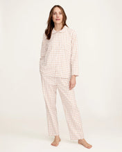 Load image into Gallery viewer, Petite Plume Women's Twill Colette Pajama Set in Camel Gingham
