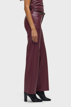 Load image into Gallery viewer, Hudson Vegan Leather Rosie High-Rise Wide Leg in Port Royal
