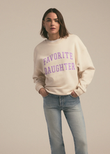 Load image into Gallery viewer, Favorite Daughter Collegiate Sweatshirt - Gardenia
