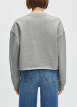 Load image into Gallery viewer, Favorite Daughter Cropped Collegiate Sweatshirt - Heather Grey/Burgundy
