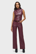 Load image into Gallery viewer, Hudson Vegan Leather Rosie High-Rise Wide Leg in Port Royal
