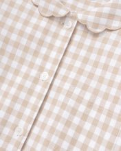 Load image into Gallery viewer, Petite Plume Women's Twill Colette Pajama Set in Camel Gingham
