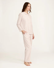 Load image into Gallery viewer, Petite Plume Women's Twill Colette Pajama Set in Camel Gingham
