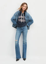 Load image into Gallery viewer, Favorite Daughter Collegiate Hoodie - Navy/Burgundy

