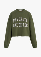 Load image into Gallery viewer, Cropped Collegiate Sweatshirt - Smoketree/Gardenia
