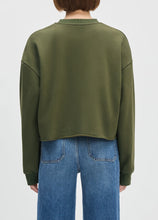 Load image into Gallery viewer, Cropped Collegiate Sweatshirt - Smoketree/Gardenia
