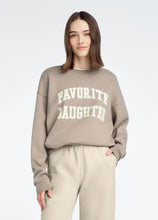 Load image into Gallery viewer, Collegiate Sweatshirt Soft Taupe/Gardenia
