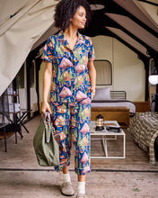 Load image into Gallery viewer, Printfresh Short Sleeve Top &amp; Cropped Pants Set in Bonfire Stories
