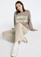 Load image into Gallery viewer, Collegiate Sweatshirt Soft Taupe/Gardenia
