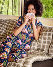 Load image into Gallery viewer, Printfresh Short Sleeve Top &amp; Cropped Pants Set in Bonfire Stories
