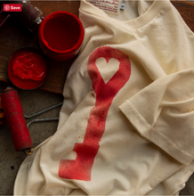 Load image into Gallery viewer, Dixie Reserve Co. Key to My Heart Tee - Hand-Inked
