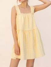 Load image into Gallery viewer, Yellow Checkered Dress
