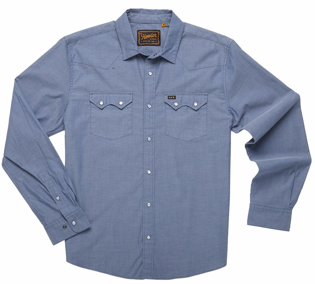 Howler Brother's Stockman Stretch Snapshirt Classic Blue